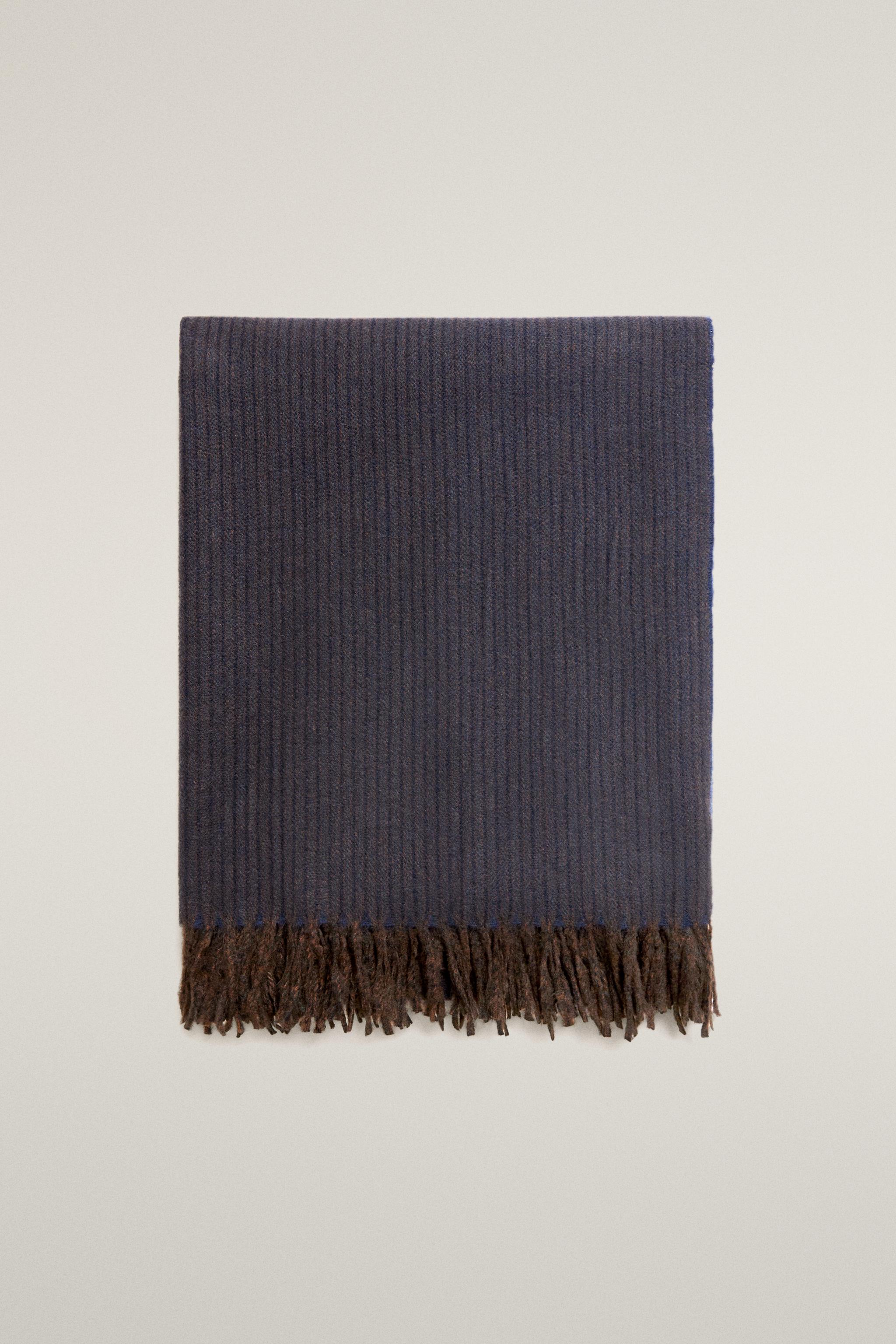 PLAID RAYURES FRANGES